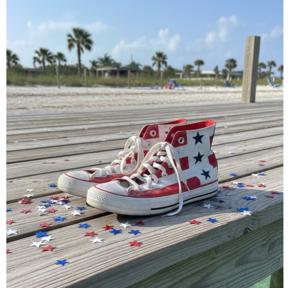 American Flag Converse High Top